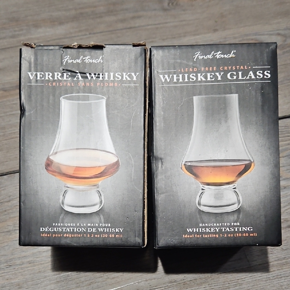 Final Touch Crystal Whiskey Glasses - New In Box